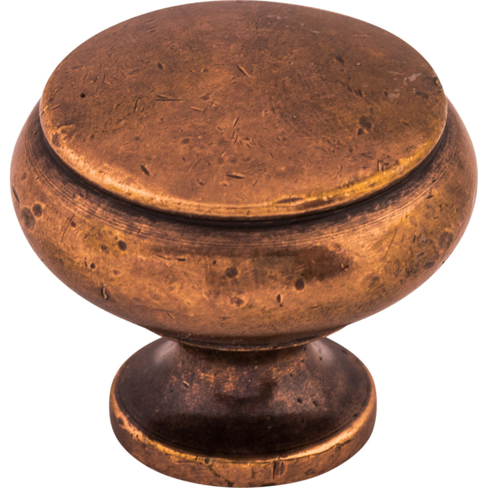 Top Knobs M209: 1-1/4" Cumberland Round Cabinet Knob - Old English Copper