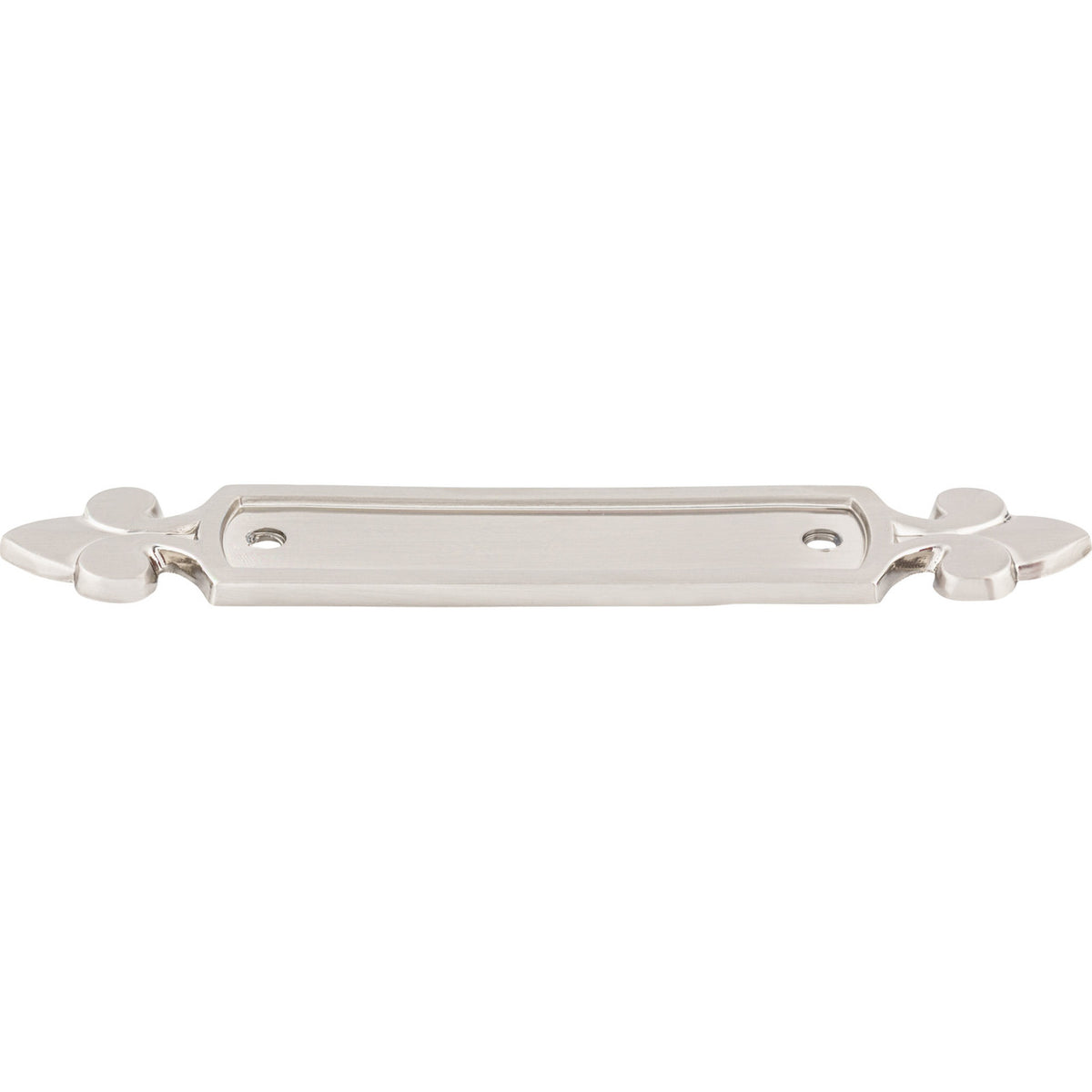 Top Knobs M2130: 2-1/2" cc Dover Rectangle Backplate - Brushed Satin Nickel