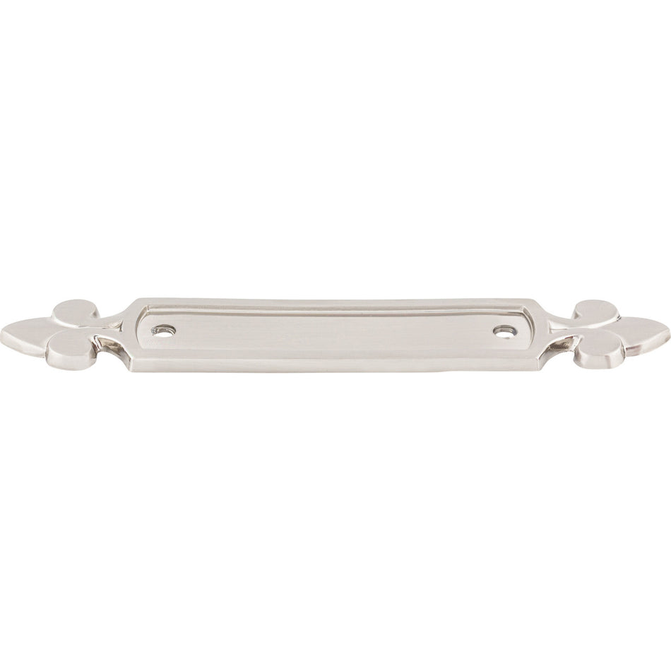 Top Knobs M2130: 2-1/2" cc Dover Rectangle Backplate - Brushed Satin Nickel