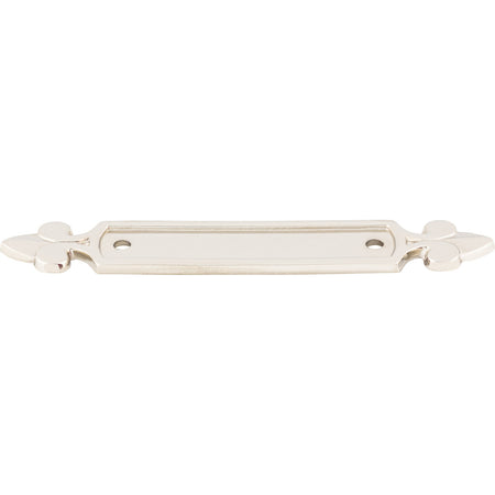 Top Knobs M2133: 2-1/2" cc Dover Rectangle Backplate - Polished Nickel