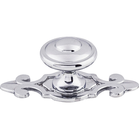 Top Knobs M2134: 1-1/4" Canterbury Round Cabinet Knob - Polished Chrome