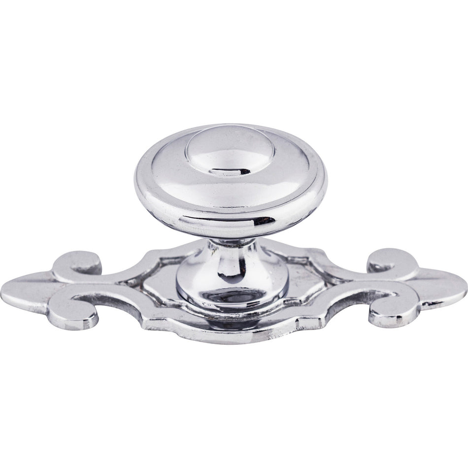 Top Knobs M2134: 1-1/4" Canterbury Round Cabinet Knob - Polished Chrome
