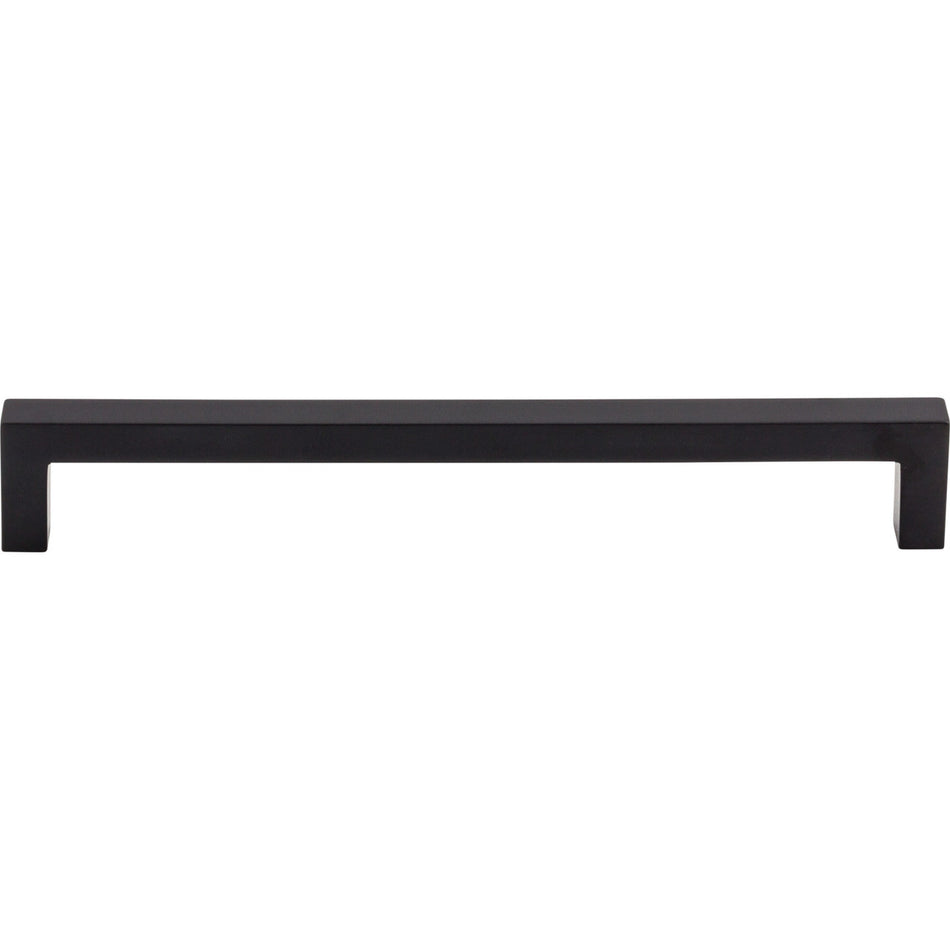 Top Knobs M2137: 7-9/16" cc Nouveau III Square Bar Cabinet Pull - Flat Black