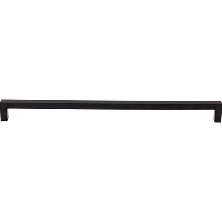 Top Knobs M2139: 17-5/8" cc Nouveau III Square Bar Cabinet Pull - Flat Black