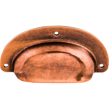 Top Knobs M213: 3-3/4" Mayfair Cup Cabinet Pull - Old English Copper