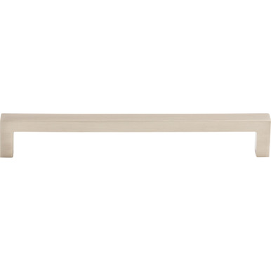 Top Knobs M2140: 7-9/16" cc Asbury Square Bar Cabinet Pull - Brushed Satin Nickel
