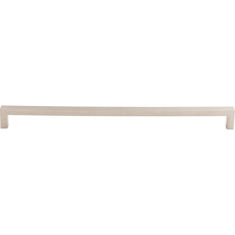 Top Knobs M2142: 17-5/8" cc Asbury Square Bar Cabinet Pull - Brushed Satin Nickel