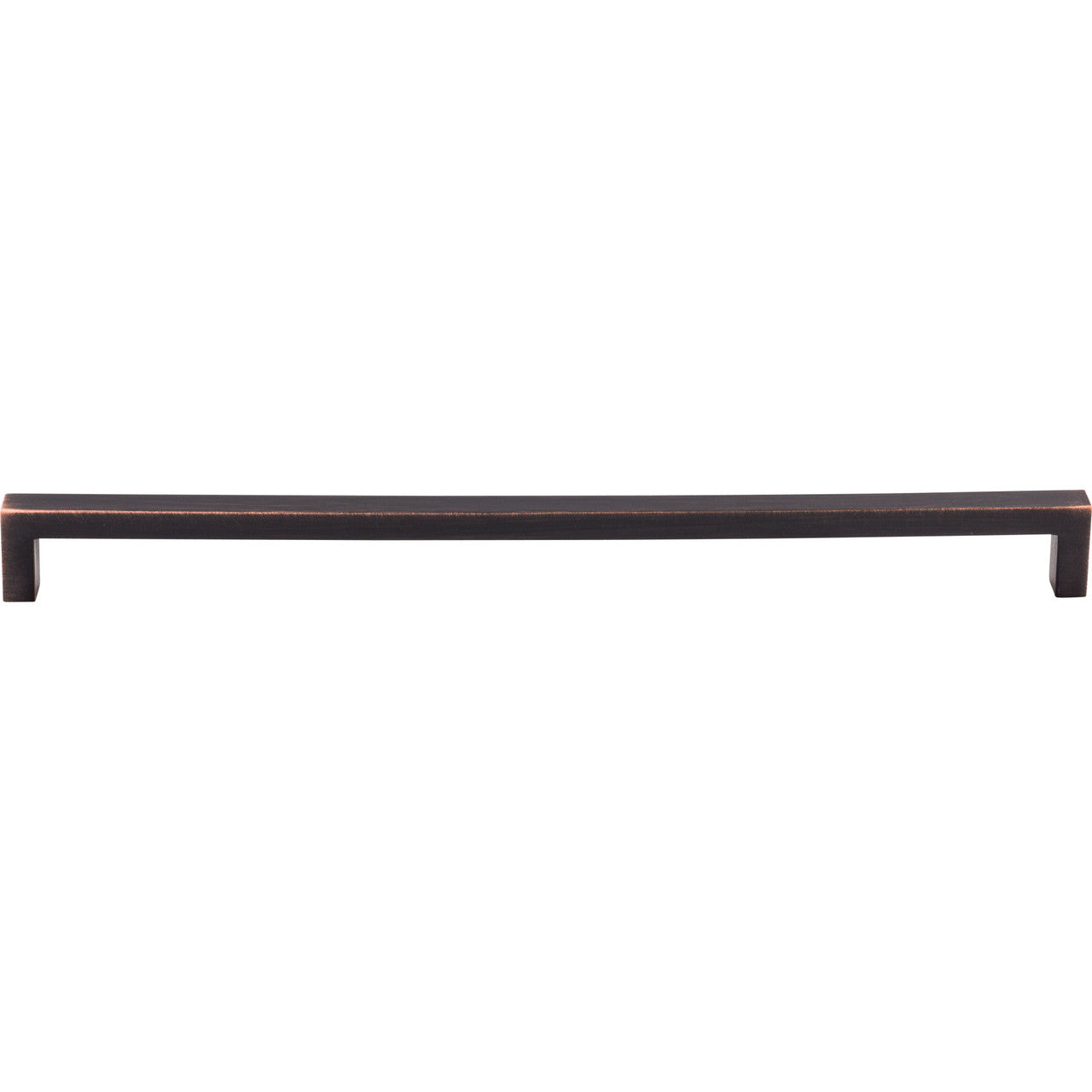 Top Knobs M2150: 12-5/8" cc Nouveau III Square Bar Cabinet Pull - Tuscan Bronze