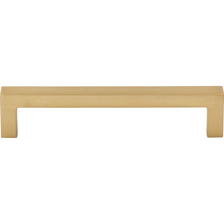 Top Knobs M2157: 5-1/16" cc Nouveau III Square Bar Cabinet Pull - Honey Bronze
