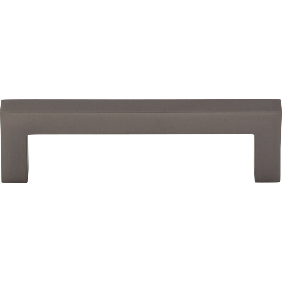 Top Knobs M2158: 3-3/4" cc Nouveau III Square Bar Cabinet Pull - Ash Gray