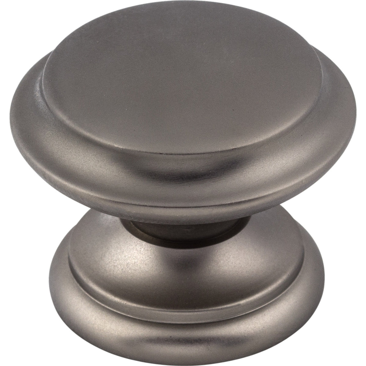 Top Knobs M2162: 1-3/8" Dakota Flat Top Round Cabinet Knob - Ash Gray