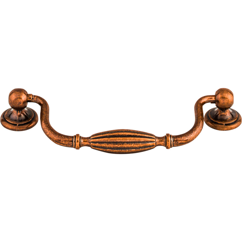Top Knobs M217: 5-1/16" cc Tuscany Drop Bail Cabinet Pull - Old English Copper