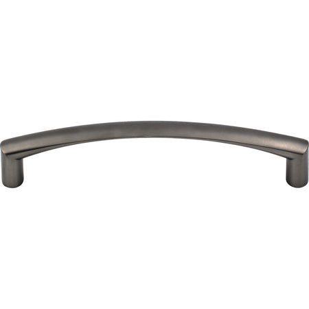 Top Knobs M2198: 5-1/16" cc Griggs Curved Bar Cabinet Pull - Ash Gray