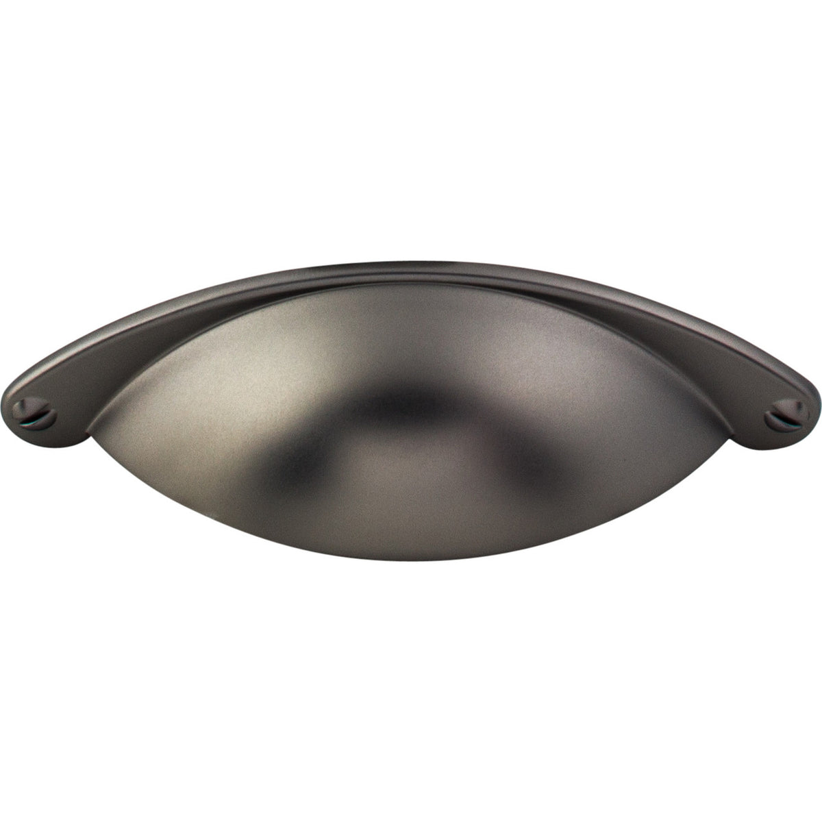 Top Knobs M2201: 2-1/2" cc Arendal Cup Cabinet Pull - Ash Gray