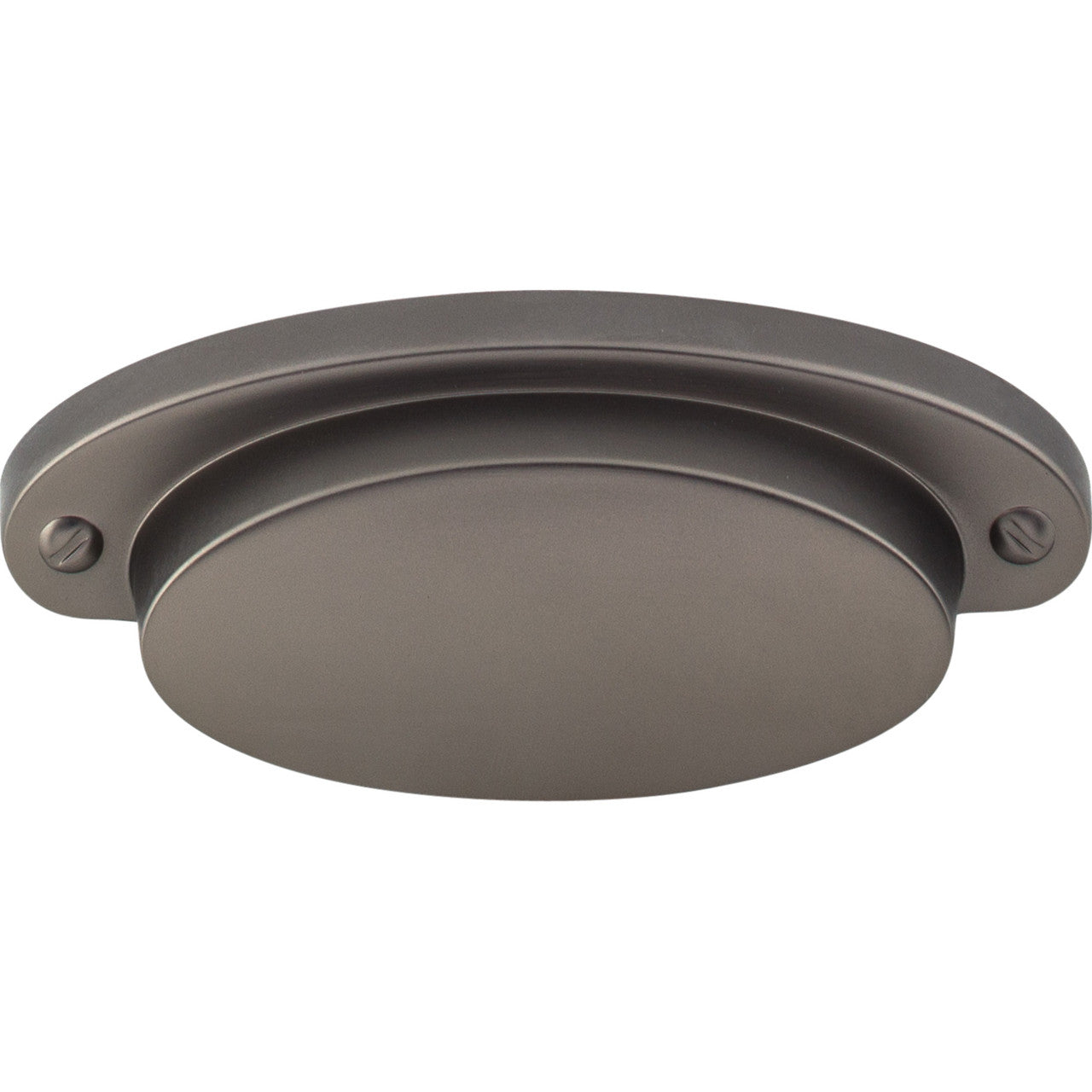 Top Knobs M2219: 2-9/16" cc Dakota Cup Cabinet Pull - Ash Gray