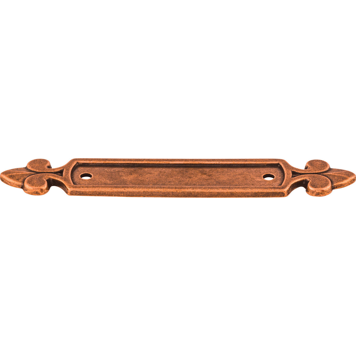 Top Knobs M221: 2-1/2" cc Dover Rectangle Backplate - Old English Copper
