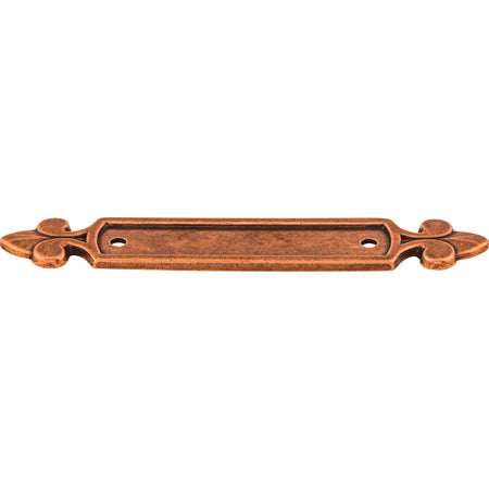 Top Knobs M221: 2-1/2" cc Dover Rectangle Backplate - Old English Copper