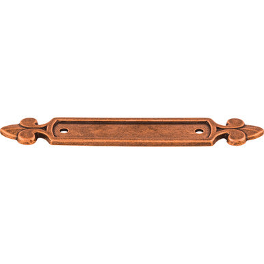 Top Knobs M221: 2-1/2" cc Dover Rectangle Backplate - Old English Copper