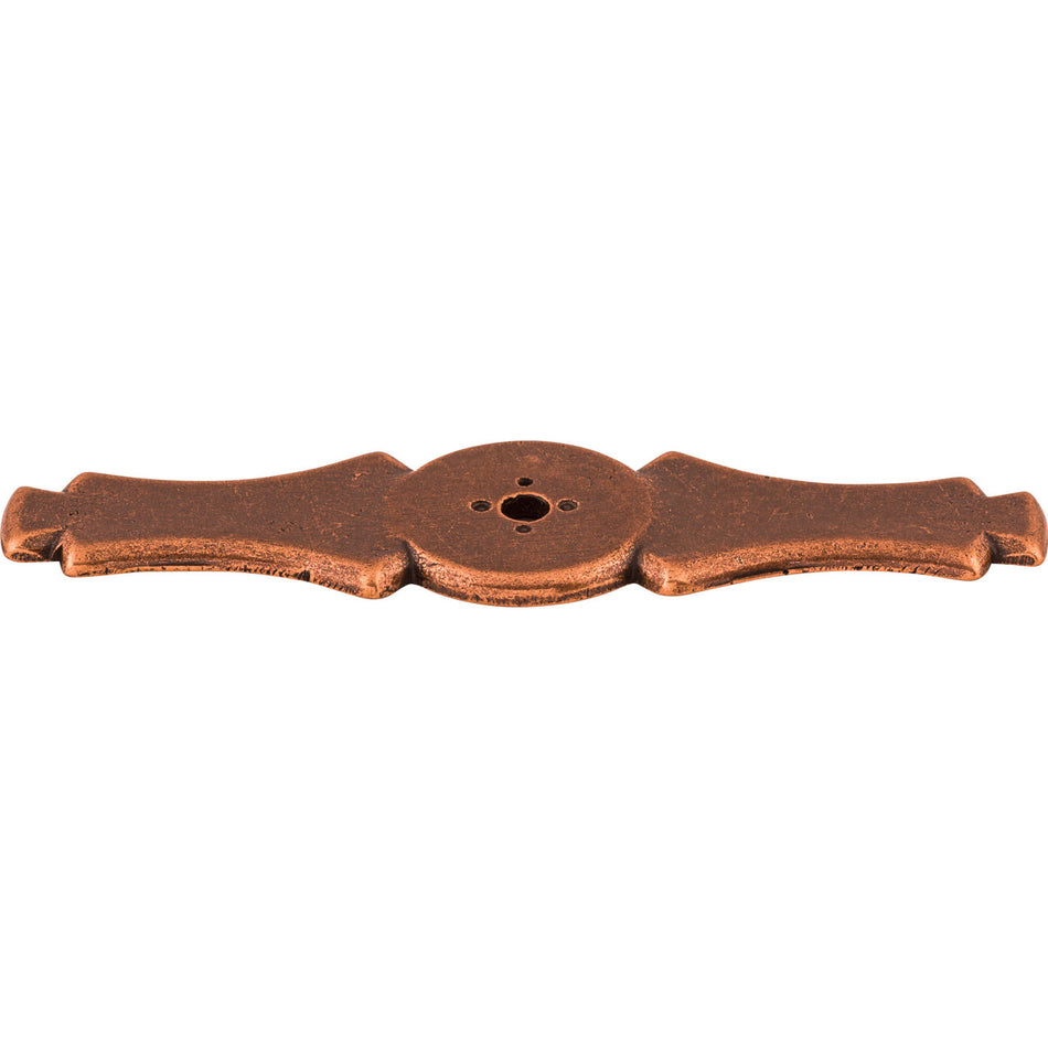 Top Knobs M224: Celtic Rectangle Backplate - Old English Copper
