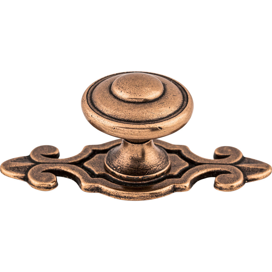 Top Knobs M231: 1-1/4" Canterbury Round Cabinet Knob - Old English Copper