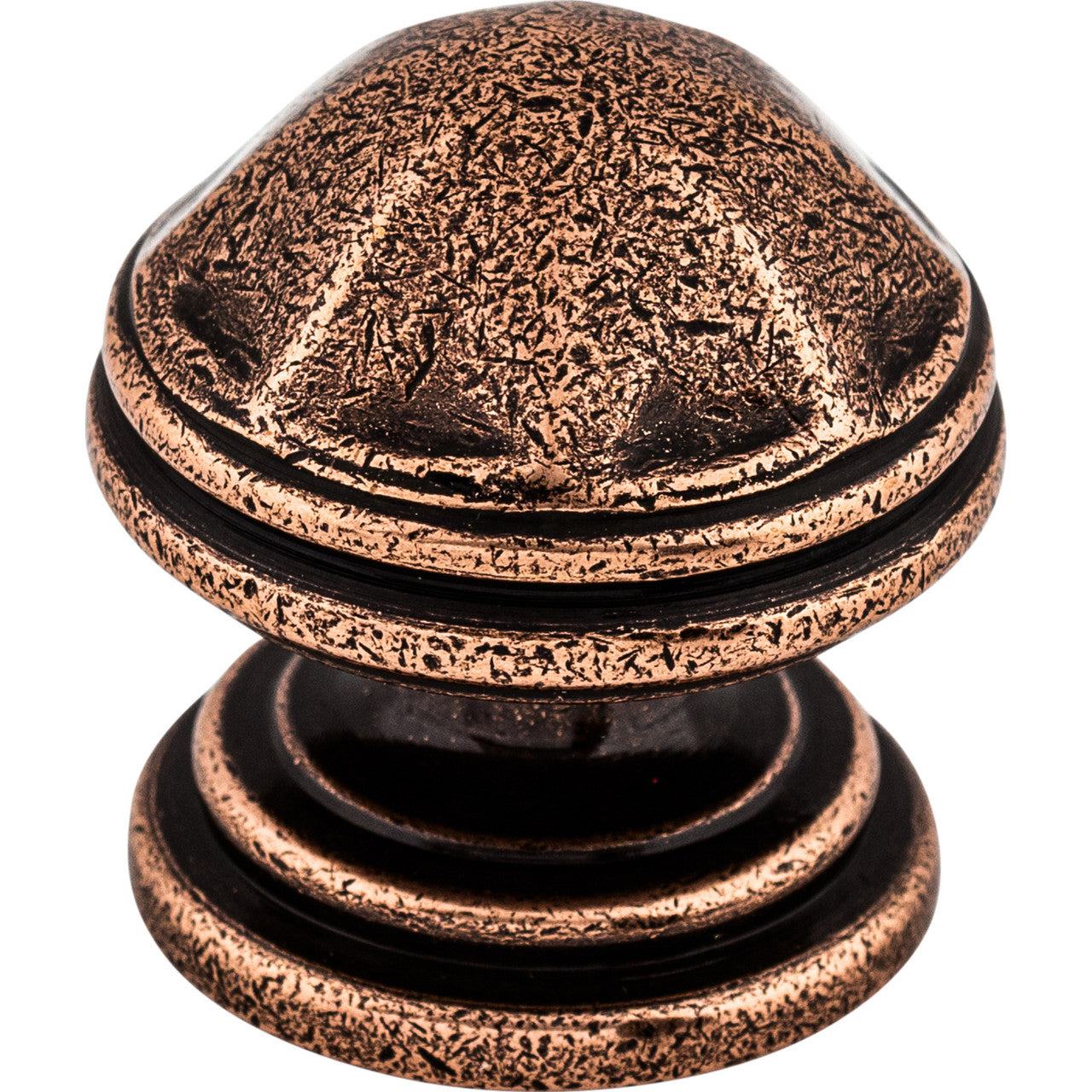 Top Knobs M23: 1-1/4" London Round Cabinet Knob - Old English Copper