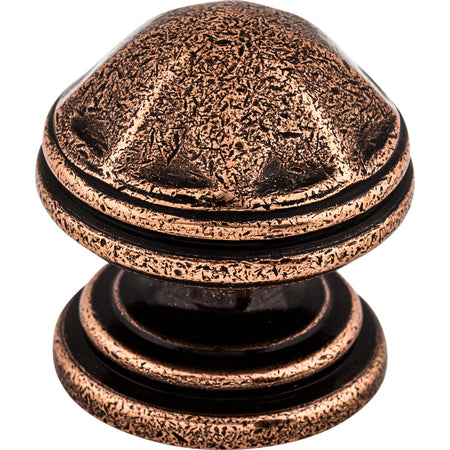 Top Knobs M23: 1-1/4" London Round Cabinet Knob - Old English Copper