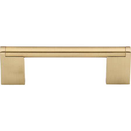 Top Knobs M2411: 3-3/4" cc Princetonian Round Bar Cabinet Pull - Honey Bronze