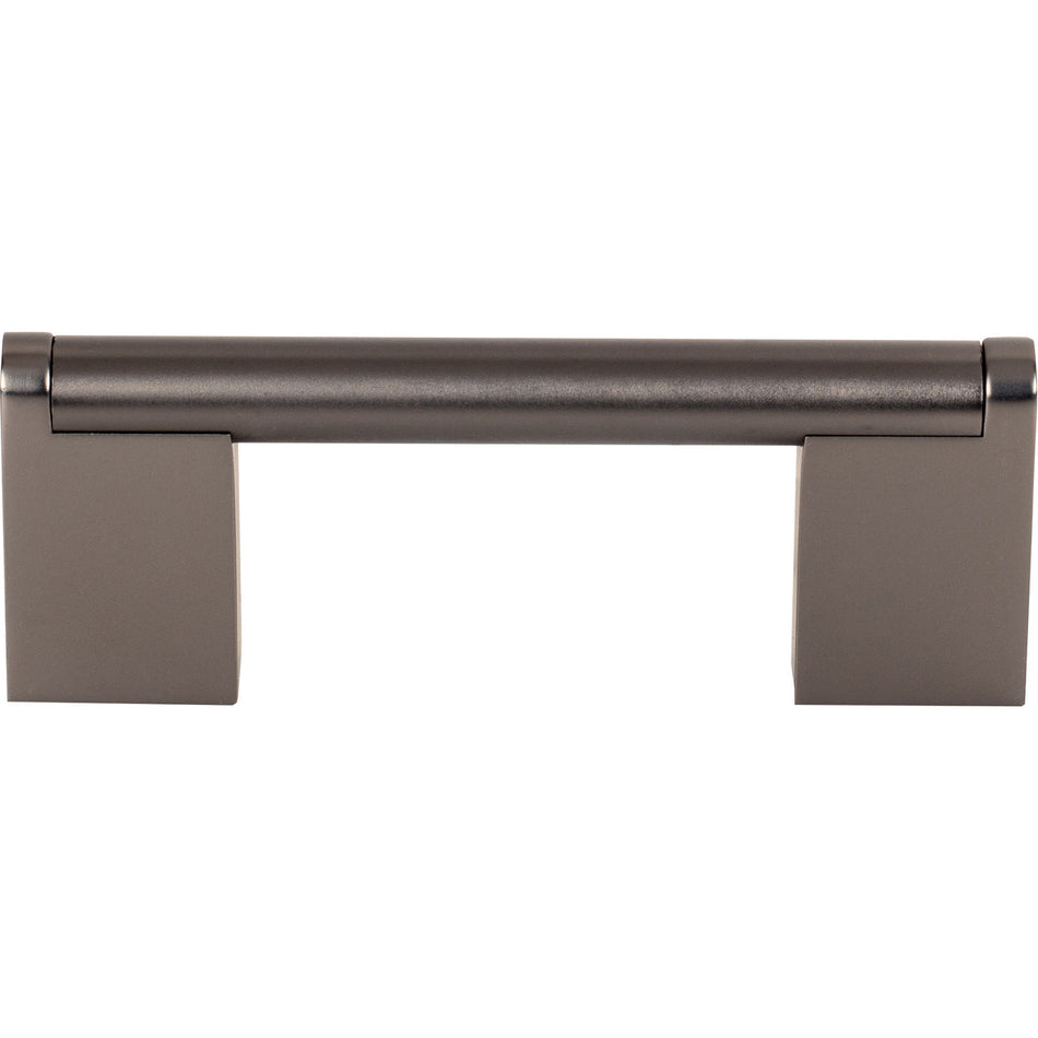 Top Knobs M2443: 3" cc Princetonian Round Bar Cabinet Pull - Ash Gray