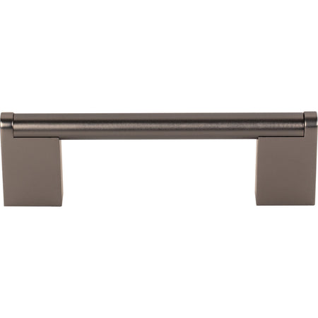 Top Knobs M2444: 3-3/4" cc Princetonian Round Bar Cabinet Pull - Ash Gray
