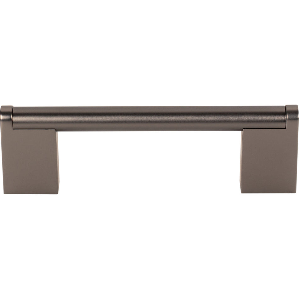 Top Knobs M2444: 3-3/4" cc Princetonian Round Bar Cabinet Pull - Ash Gray