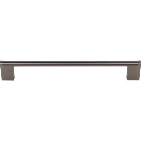 Top Knobs M2447: 8-13/16" cc Princetonian Round Bar Cabinet Pull - Ash Gray