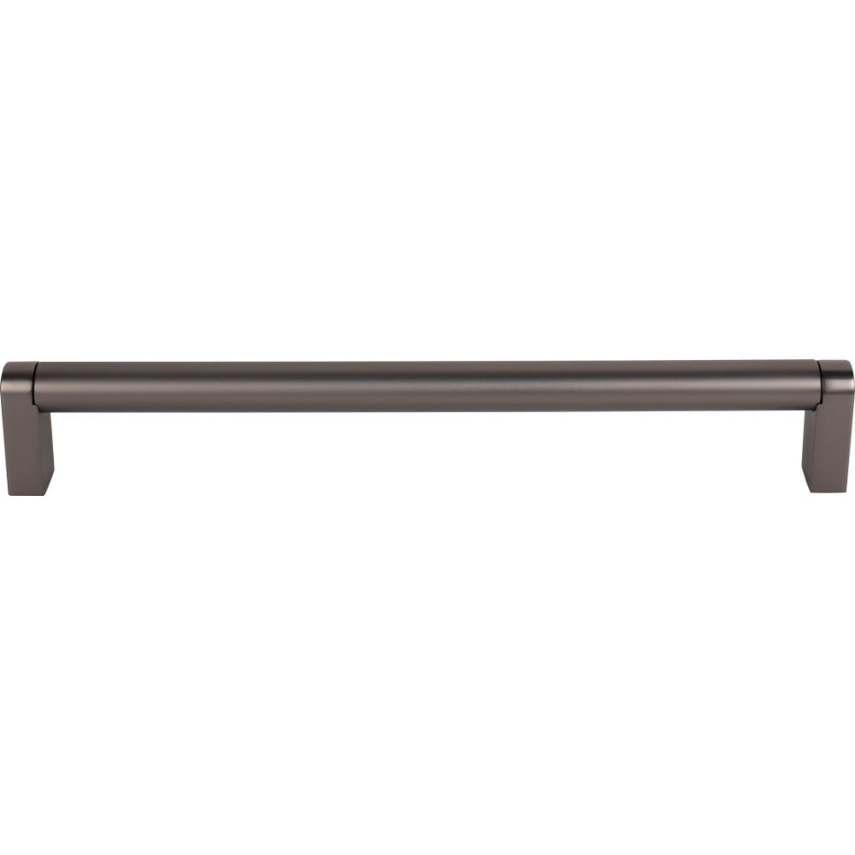 Top Knobs M2470: 12" cc Pennington Round Bar Appliance Pull - Ash Gray