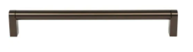 Top Knobs M2486: 12" cc Pennington Round Bar Appliance Pull - Oil Rubbed Bronze