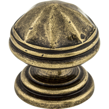 Top Knobs M24: 1-1/4" London Round Cabinet Knob - German Bronze