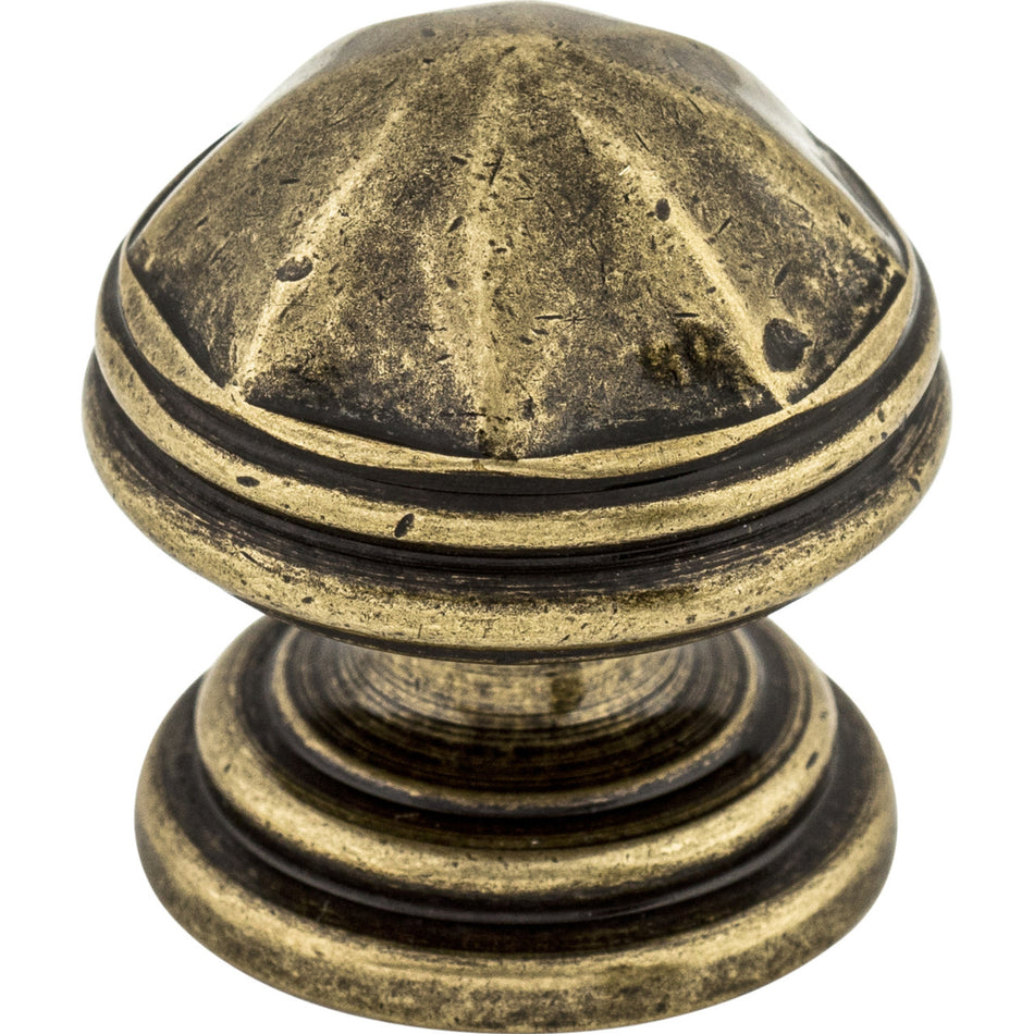 Top Knobs M24: 1-1/4" London Round Cabinet Knob - German Bronze