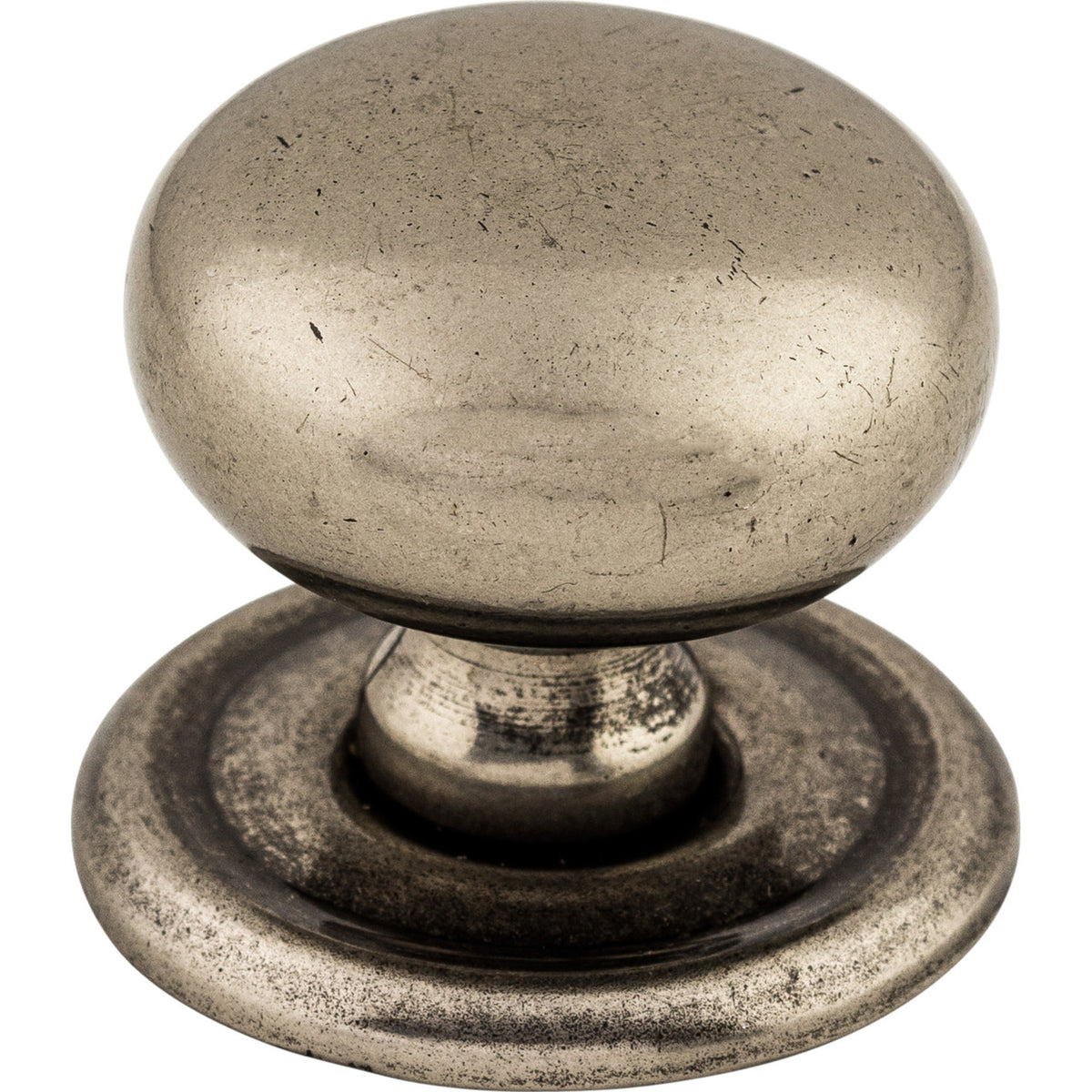 Top Knobs M25: 1-1/4" Victoria Falls Round Cabinet Knob - Pewter Antique