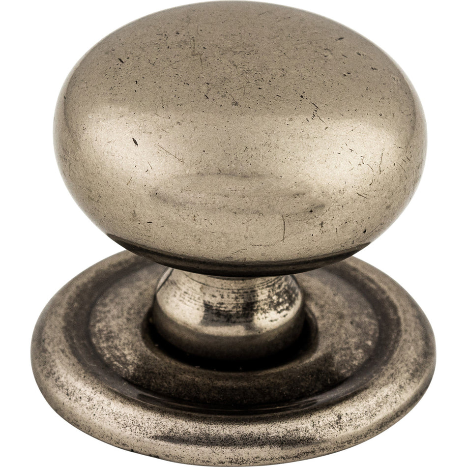 Top Knobs M25: 1-1/4" Victoria Falls Round Cabinet Knob - Pewter Antique