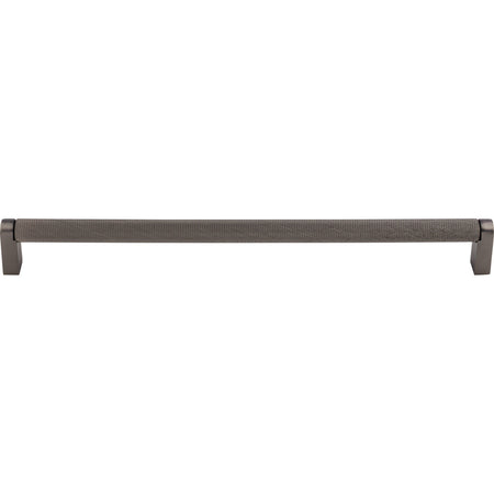 Top Knobs M2625: 18" cc Amwell Round Bar Appliance Pull - Ash Gray