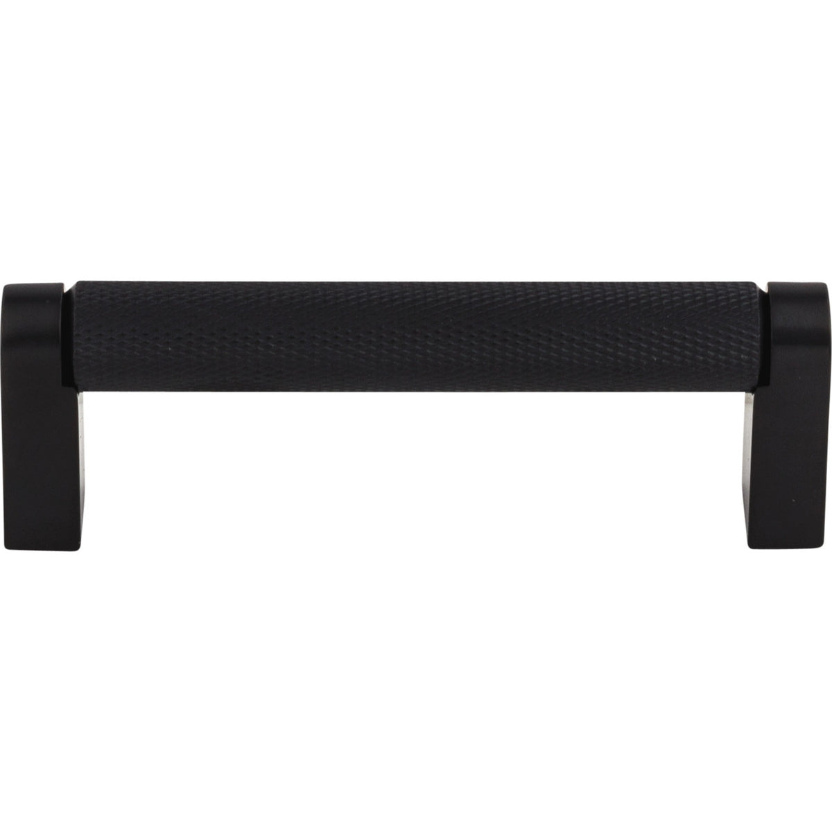 Top Knobs M2629: 3-3/4" cc Amwell Round Bar Cabinet Pull - Flat Black