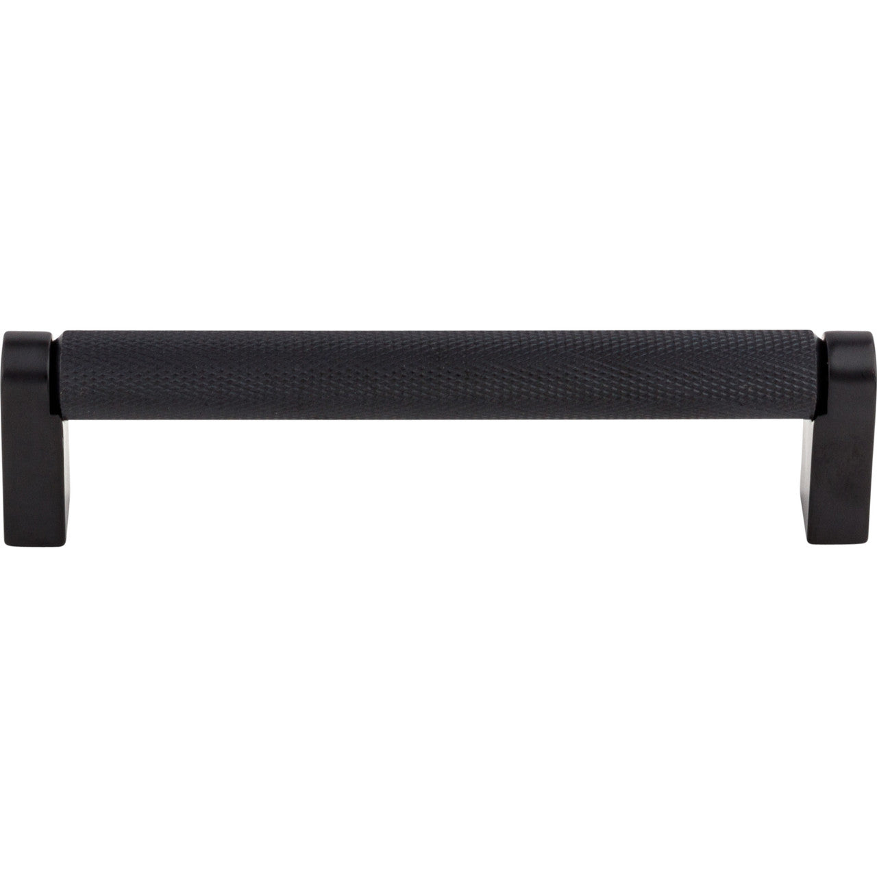 Top Knobs M2630: 5-1/16" cc Amwell Round Bar Cabinet Pull - Flat Black