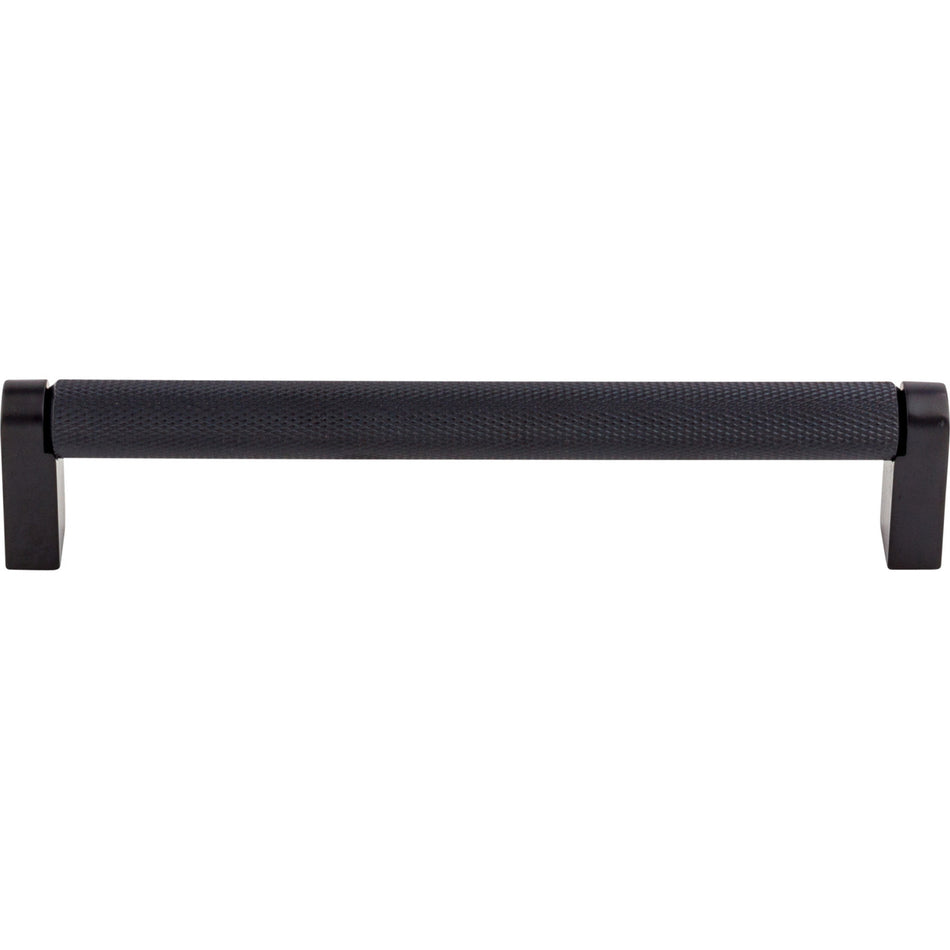 Top Knobs M2631: 6-5/16" cc Amwell Round Bar Cabinet Pull - Flat Black