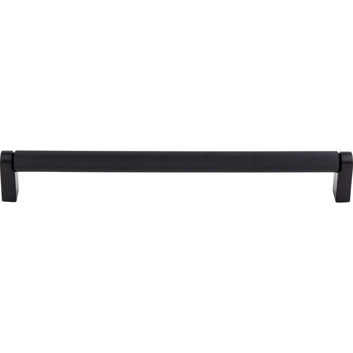 Top Knobs M2632: 8-13/16" cc Amwell Round Bar Cabinet Pull - Flat Black