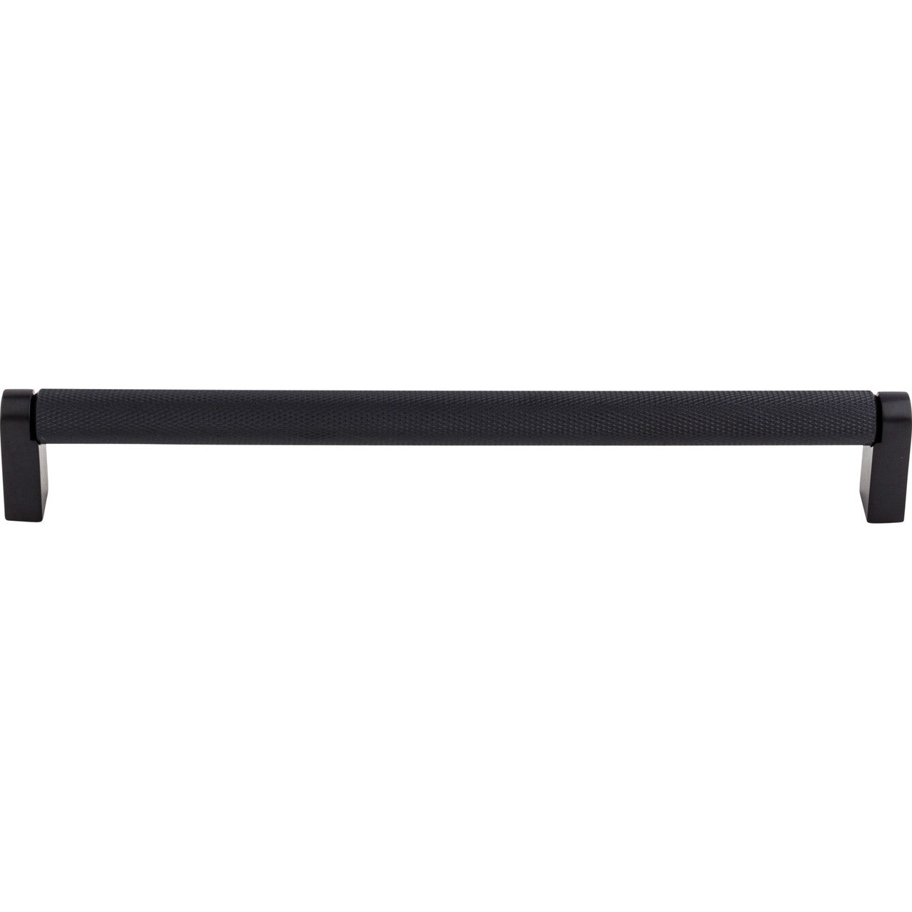 Top Knobs M2632: 8-13/16" cc Amwell Round Bar Cabinet Pull - Flat Black