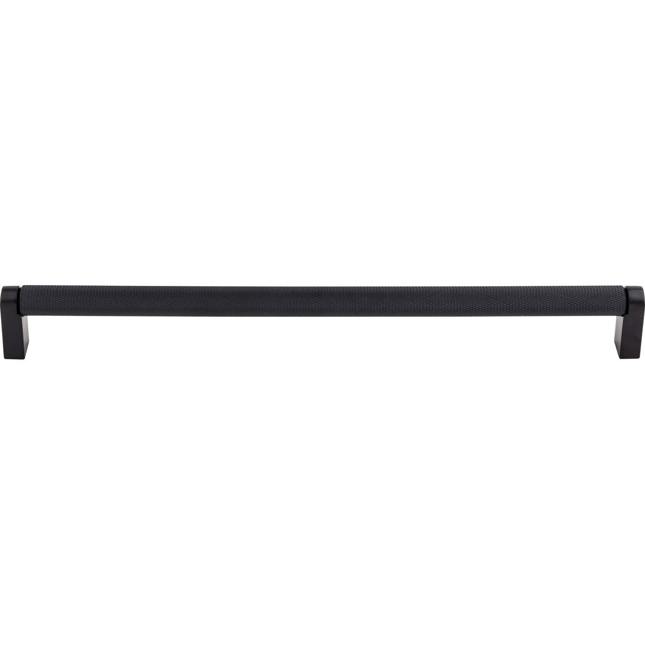 Top Knobs M2635: 18-7/8" cc Amwell Round Bar Cabinet Pull - Flat Black