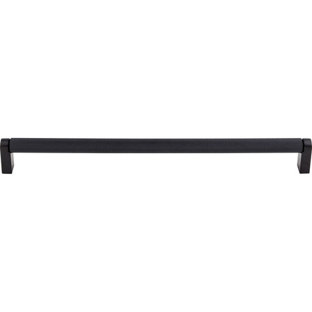 Top Knobs M2635: 18-7/8" cc Amwell Round Bar Cabinet Pull - Flat Black
