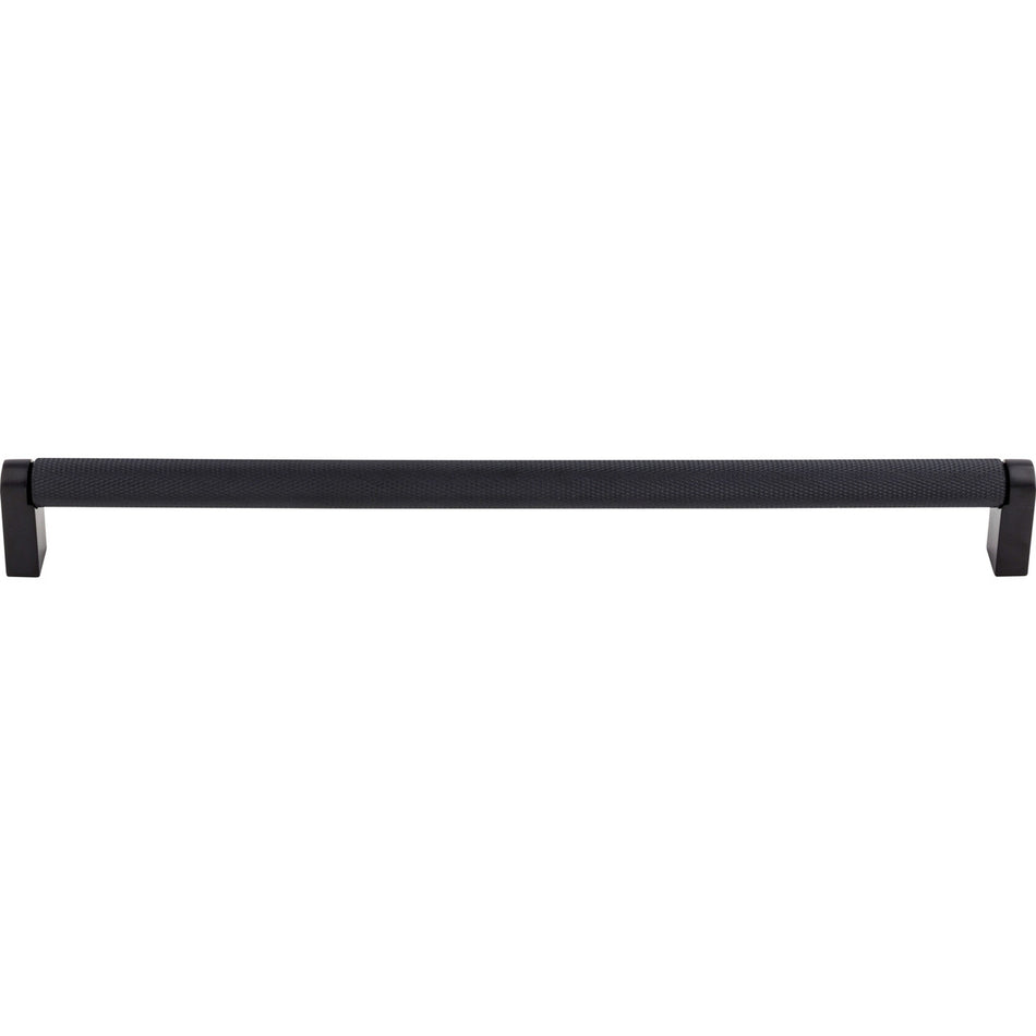 Top Knobs M2635: 18-7/8" cc Amwell Round Bar Cabinet Pull - Flat Black