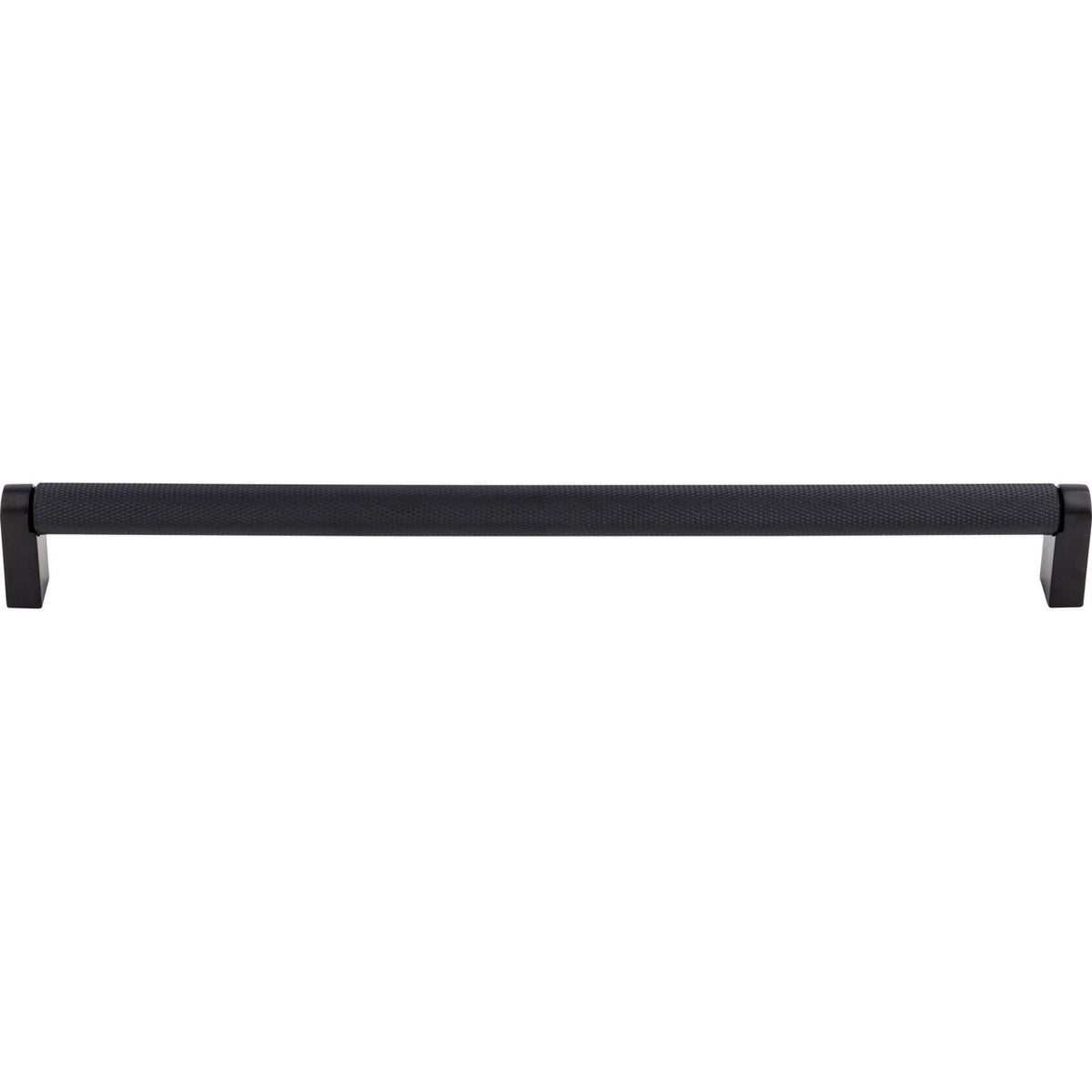 Top Knobs M2638: 12" cc Amwell Round Bar Appliance Pull - Flat Black
