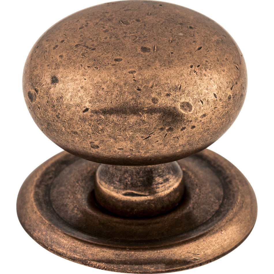 Top Knobs M26: 1-1/4" Victoria Falls Round Cabinet Knob - Old English Copper