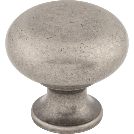 Top Knobs M275: 1-1/4" Somerset II Flat Faced Cabinet Knob - Pewter Antique