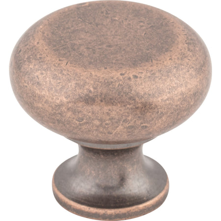 Top Knobs M278: 1-1/4" Somerset II Flat Faced Cabinet Knob - Antique Copper